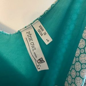 Pink Owl Patterned dress size large